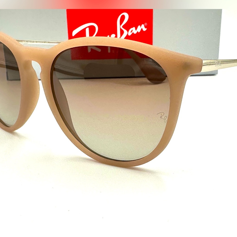 Ray-Ban Erika Womens Sunglasses RB4171 54mm Matte Sand w/ Gradient Brown Lens - Picture 4 of 9